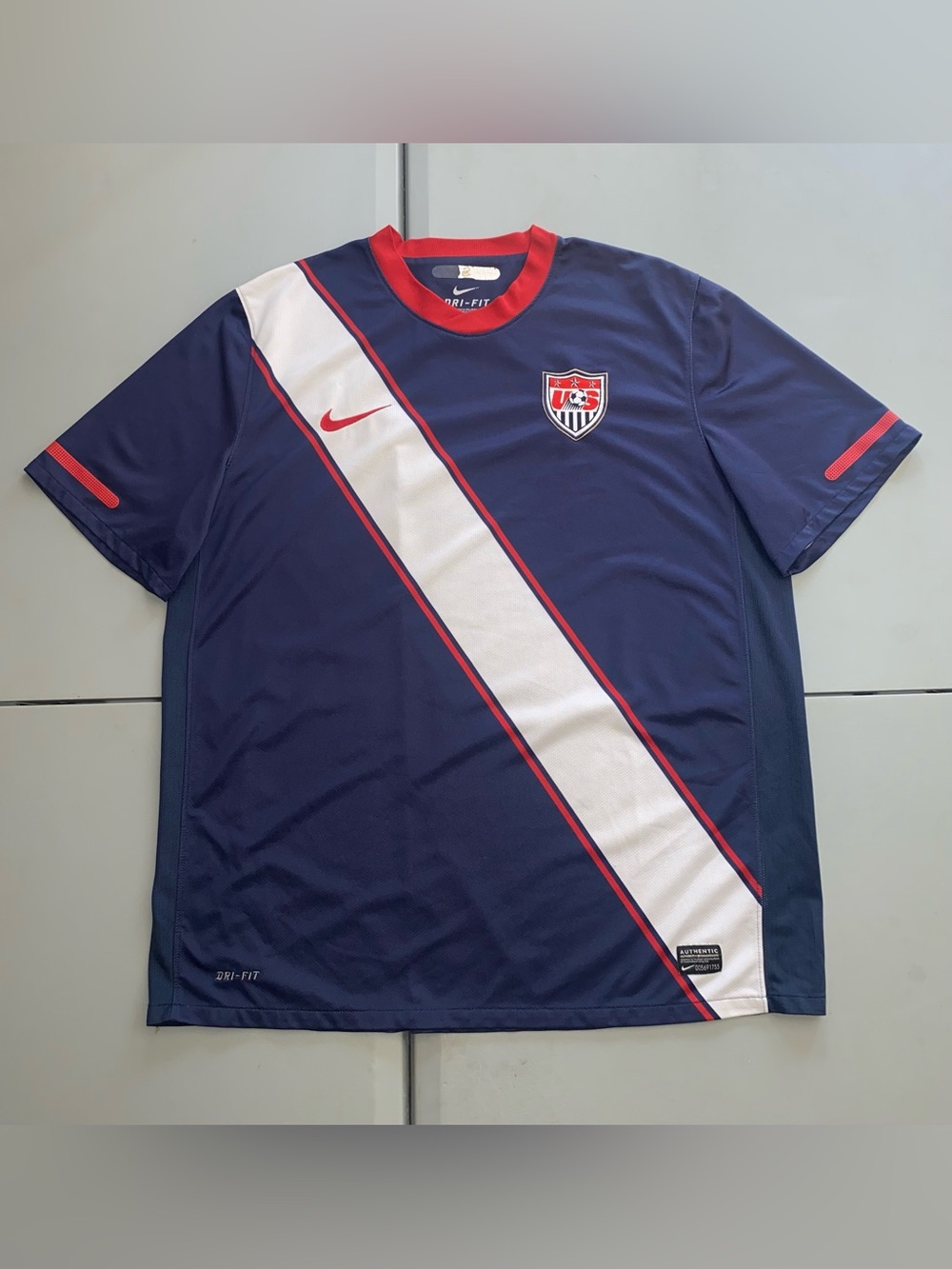 2012 Authentic USA National Team Away Blue Soccer Shirt Jersey World Cup